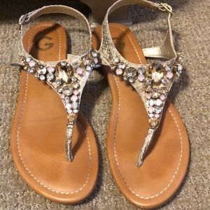 Embellished T-Strap dressy Sandals
